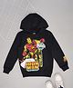Pantaloons Junior Cotton Knit Marvel Iron Man Featuring Full Sleeves Character Printed Light Winter Hoodie - Black
