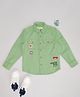 Pantaloons Junior Cotton Woven Full Sleeves Abstract Printed Shirt - Green