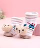 Cute Walk by Babyhug Sock Shoes With Vehicle Design & Animal Applique - Multicolour