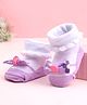 Cute Walk by Babyhug Socks Shoes With Bow Applique - Multicolor