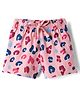 Ollypop Sinker Knit Knee Length Printed Shorts - Pink