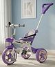 BAYBEE Kiddie Baby Cycle for Kids | Tricycle with Adjustable Parental Handle, Safety Belt & Nonslip Pedals | Kids Cycles with Dual Storage Baskets & Footrest, Baby Cycle 2 to 5 Years Boy Girl (Purple)