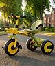 BAYBEE Nova Baby Tricycle for Kids | Balanced Kids Cycle with Safety Belt & Dual Storage Basket | Plug & Play Trikes with Eva Wheels & Bell | Baby Cycle 2 to 5 Years Boys Girls (Green/Yellow)