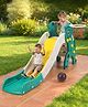 Babyhug 2-in-1 Unicorn Slide With Basketball Hoop - Yellow & Green| Smooth Slide Slide with Extended Landing| Indoor & Outdoor Active Play| Improves Motor Skills, Balance | BIS Certified