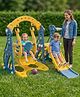 Play Nation 3-in-1 Swing & Slide with Basketball Hoop - Yellow & Blue| Kids Indoor & Outdoor Active Playset| Durable & Sturdy Material| Easy Assembly|Indoor & Outdoor| 2 to 5 Years Kids| BIS Certified