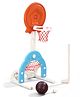 Babyhug 3 in 1 Indoor Outdoor Sport Set Basketball Hoop & Ball Football Post Golf Play Set for Kids Adjustable Height Easy to Assemble Activity Gifting Idea Toy for 2+ Years Boys & Girls  - Orange