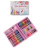 Super Mega Art Set 168 pcs| 48 Crayons,48 Oil Pastel,24 Mini Color Pencils,12 Watercolor, 6 Clips, 1 Pencil Sharpener, 1 Palette, 1 Eraser,1 Paint, 1 Glue, 1 HB Pencil|Perfect for Art & Drawing