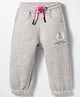 Olio Kids Knitted Full Length Lounge Pant with Text Print - Light Grey