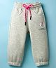 Olio Kids Knitted Full Length Lounge Pant with Text Print - Light Grey