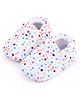 KIDLINGSS Polka Dots Printed Slip On Booties - White