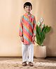 READIPRINT Cotton Woven Full Sleeves Leheriya Printed Kurta & Pyjama Set - Multi Colour
