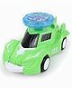 NEGOCIO Speed Friction Powered Rotary Gyro Car with Flying Disc Shooter - Pull Back & Launch Toy Car for Kids- PACK OF 1- COLOR MAY VARY