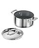 TRAMONTINA Fusao EX  Healthy Triply Ceramic 24Cm/4.8Liters Non Stick Casserole EX  With SS 304 Lid |Biryani Pot | Induction Friendly | Stay Cool Handle I 10 Year Warranty* By Brand, Silver