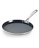 TRAMONTINA Fusao Healthy Triply Ceramic 28Cm Dosa Tawa 4Mm Thick|Non Toxic (PFAS/PTFE/PFOA Free)|Uttapam Tawa|Roti Tawa|Parantha|Induction Friendly|Stay Cool Handle I 10 Year Warranty*, Silver