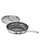 TRAMONTINA Fusao Healthy Triply Ceramic 24Cm Frypan EX  With Ss 304 Lid | Non Toxic (PFAS/PTFE/PFOA Free) Omlete Pan | Saute | Induction Friendly | Stay Cool Handle I 10 Year Warranty*, Silver