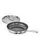 TRAMONTINA Fusao Healthy Triply Ceramic 26Cm Frypan EX  With Ss 304 Lid | Non Toxic (PFAS/PTFE/PFOA Free) | Omlete Pan | Saute | Induction Friendly | Stay Cool Handle I 10 Year Warranty*, Silver