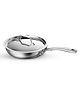 TRAMONTINA Stainless Steel Aeion Triply 20Cm Fry Pan with SS 304 Lid,Healthy,Non Toxic,Omelette Pan,Saute,Induction Friendly,Stay Cool Handle,NSF Certified,10 Year Warranty