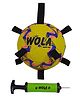 WOLA Multi Tab Dog Ball for Big/Grown-Up Dogs I Suitable for Indoor & Outdoor Play I Interactive with Grab Tabs I Diameter 19 Cm, Pump Included