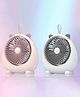 Elecart Mini Desktop Fan USB Rechargeable | Portable Table Cooling Fan for Office, Travel & Makeup | Low Noise Small Desk Fan with Adjustable Speed | Cute Cat Ear Design (Pack of 1, Color May Vary)