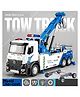 Elecart Metal Tow Service Truck with Sound Light, 360 Degree Rotating Arm 2 Hook, Alloy Toy Crane Model, Operational Parts, Durable & Engaging Kids Toys for Creative Play (Pack 1 Random Colour)