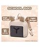 Elecart 11 Inches Cute 3D Silicone Kids Backpack  Waterproof Lightweight Toddler School Bag for Preschool, Nursery & Travel (Beige)