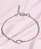 LA BELLE VIE 925 Sterling Heart Charm Detailed  Anklet - Silver