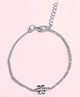 LA BELLE VIE 925 Sterling Flower Charm Detailed  Anklet - Silver