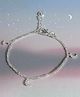 LA BELLE VIE 925 Sterling Moon Charm Detailed  Anklet - Silver