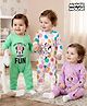 Babyhug Disney Interlock Knit Full Sleeves Rompers With Minnie & Friends Graphics Pack of 3 - Multicolor