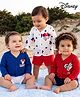 Babyhug Disney 100% Cotton Knit  Full Sleeves Front Open Jhablas With Minnie Mouse Graphic Pack of 3 - Multicolour