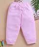 Unfab Cotton Jersey Knit Solid Winter Thermal Pants - Pink