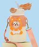 Baybee Premium Cubby Sipper Water Bottle for Kids | BPA Free & Leak Proof Stainless Steel Insulated Drinking Water Bottle | Soft Silicone Straw & Adjustable Strap 6+ Months Babys (520ml, Orange Bear)