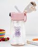 BAYBEE AquaTots Sipper Water Bottle for Kids | Leak Proof Baby Sipper Bottle with Straw | BPA Free with Carry Handle | Insulated Drinking Sippy Water Bottle for School Kids (500ml, Pink)