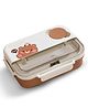 Baybee Bentozo Kids Lunch Box with Spoon | Leakproof Bento Box for School & Travel | Microwave & Oven Safe Stainless Steel Inner Tray | BPA-Free Hot Food Container for Toddlers & Children(900ml,Brown)