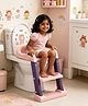 Babyhug Baby Ladder Potty Seat - Pink| Ergonomic Design| Non-Slip Base| Easy to Clean| Foldable Lightweight & Travel Friendly| Toddler Potty Training Essential| Fits all Regular Commodes