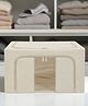 STOR 36L Collapsible Cotton Hemp Storage Bin | Compact Organizer for Closets & Shelves | Off-White