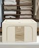 STOR 44L Collapsible Cotton Hemp Storage Bin | Compact Organizer for Closets & Shelves | Off-White