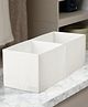 STOR Polyester Storage Organizer | Multi-Compartment, Foldable & Washable | Wardrobes, Drawers & Shelves | White