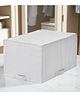 STOR Polyester Storage Organizer | Zip Lid, Foldable & Washable | Space-Saving for Closet & Under-Bed | White