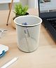 STOR Round Mesh Desk Organizer | Durable Metal Storage for Office Supplies | Ecru White