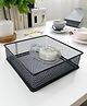 STOR Stackable Mesh Organizer | Sturdy Metal, Open-Mesh Space-Saving Storage for Home & Office | Ash Gray