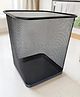 STOR Square Mesh Trash Can 14L | Rust-Proof Metal & Lightweight | Set of 1 | Ash Gray