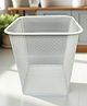 STOR Square Mesh Trash Can 14L | Rust-Proof Metal & Lightweight | Set of 1 | Ecru White