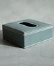 STOR PU Leather Square Tissue Box Holder | Ideal for Home & Office | Powder Blue