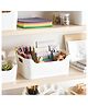 STOR Modular Polypropylene Storage Organiser Basket 4.32L | With Cut-out handles | Ecru White