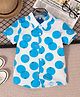 Mark & Mia Cotton Half Sleeves Pool Printed Shirt - White & Blue
