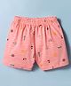 Tango Single Jersey Knit Knee Length Shorts With Nautical Theme Print - Coral