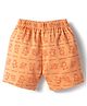 Tango Interlock Knit Knee Length Shorts With Teddy Bear Print - Cream