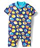 Kidi Wav Half Sleeves Beach Balls Printed Romper - Blue
