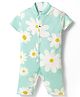 Kidi Wav Half Sleeves Floral Printed Romper - Multi Colour